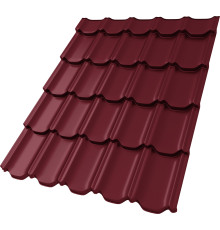Металлочерепица Grand Line Kvinta Plus 3D 0,5 Satin Matt TX RAL 3005 красное вино