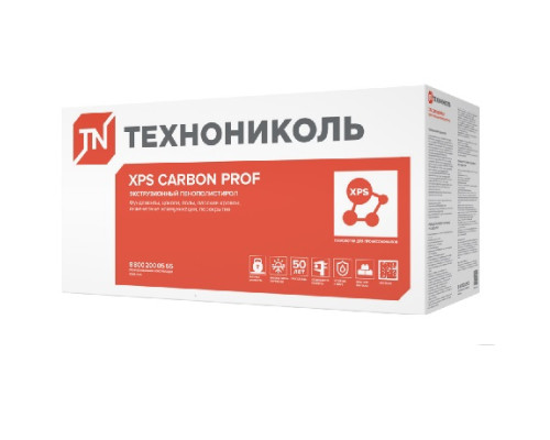 XPS ТЕХНОНИКОЛЬ Карбон Проф G4 50 мм, 1180x580x50-L, 8 плит